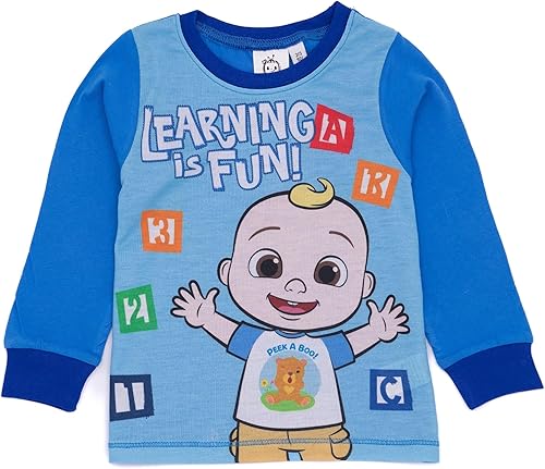 Miniatura 3 de CoComelon Pijamas para niños Camiseta musical de manga larga para niños con pantalones pijamas Regalo de ropa de descanso para él
