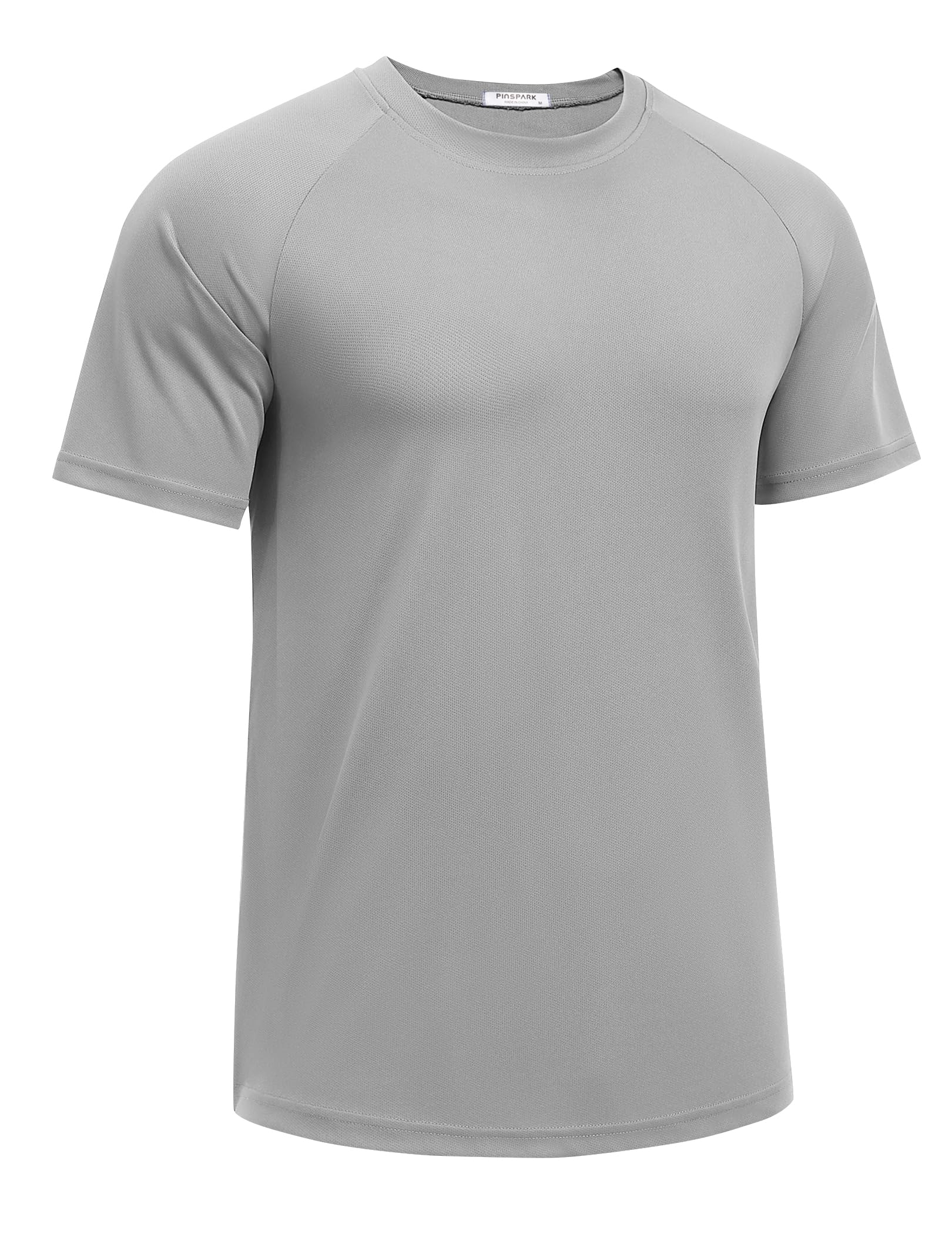 PINSPARK 1 5 Pack Workout Shirts for Men Short Sleeve Moisture Wicking Athletic Gym Tshirts Multipack Casual Plain