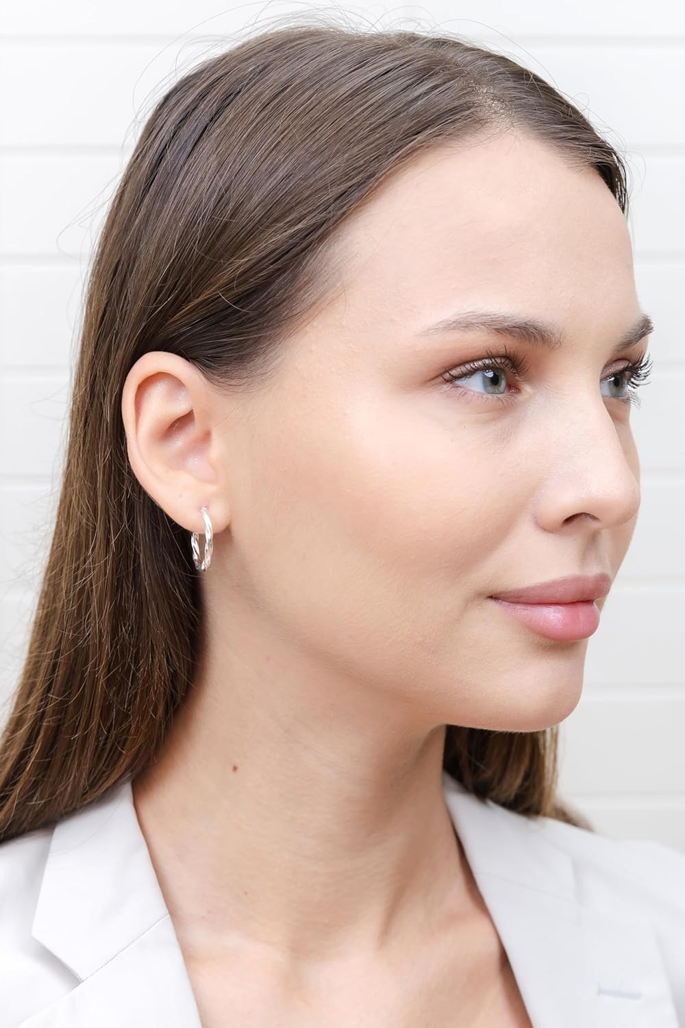 Hoops & Loops 925 Sterling Silver Twisted Hoop Earrings for Women - Hypoallergenic 14K Gold, Rose Gold, Black Flash Plated 2mm Thin Twist Design Round Click-Top Hoops, 15/20/25/30/35/40/50/60mm