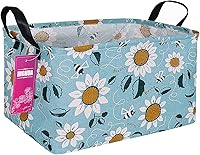 Vista 34 de Cesta de almacenamiento rectangular de tela, organizador de cesta para juguetes, libros, ropa, regalos, mascotas - Perfecta para el hogar, oficina