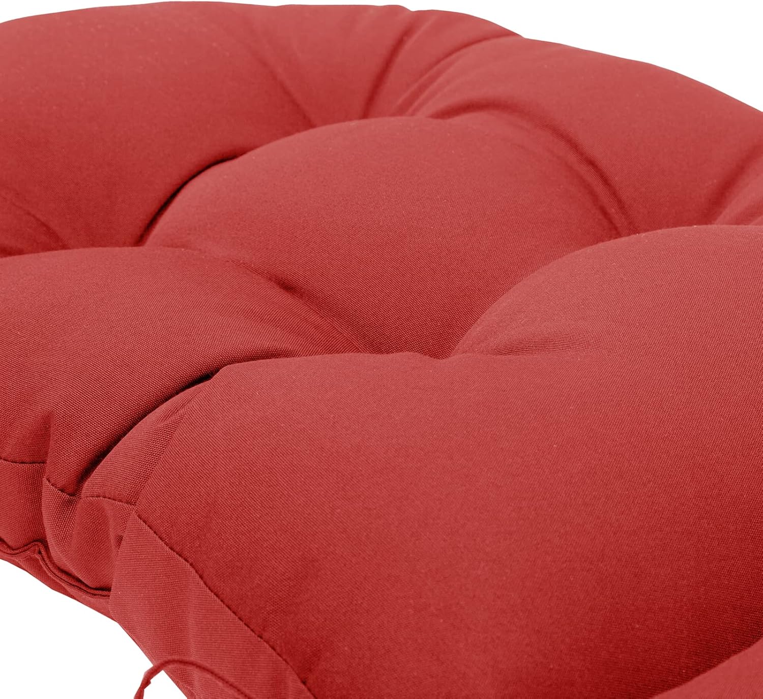 QILLOWAY Tufted Outdoor Chair Cushions Set of 2, Waterproof Patio Seat Back Pads, Weather Resistant Non Slip Replacement Cushions for Outdoor Furniture Wicker Lounge Chairs,Red