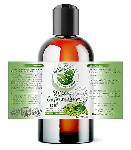 Vista 13 de Bella Terra Oils - Aceite de grano de café verde de 16 onzas - Aprovecha la pureza de los ingredientes del suero de café, enriquecido con ácidos