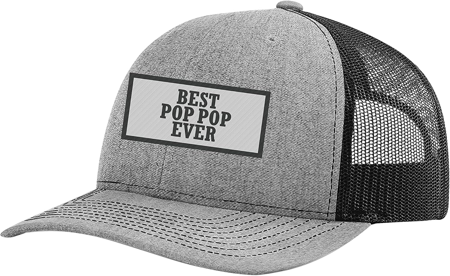 Men's Best Dad Ever Father's Day Embroidered Patch Mesh Back Trucker Hat