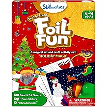 Skillmatics Foil Fun - Holiday Magic, No Mess Art for Kids, Christmas Craft Kits &amp; Supplies, DIY Creative Activity, Travel Toys, Gifts for Boys &amp; Girls Ages 4, 5, 6, 7, 8, 9