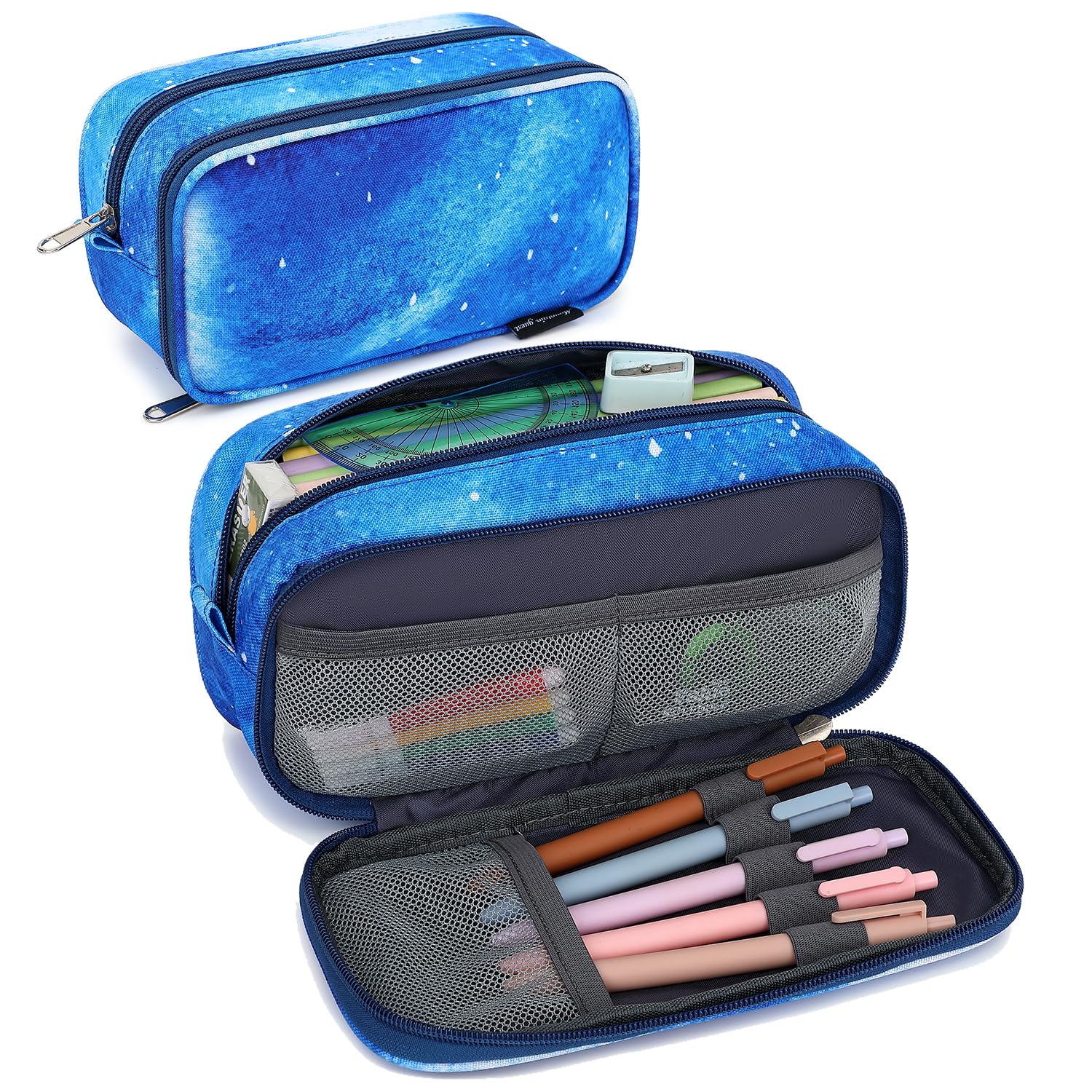 Mountain guest Pencil Cases for kids, Large Capacity Pencil Pouch, Office College School Marker Organizer Case pen for Men Women Adult Teens