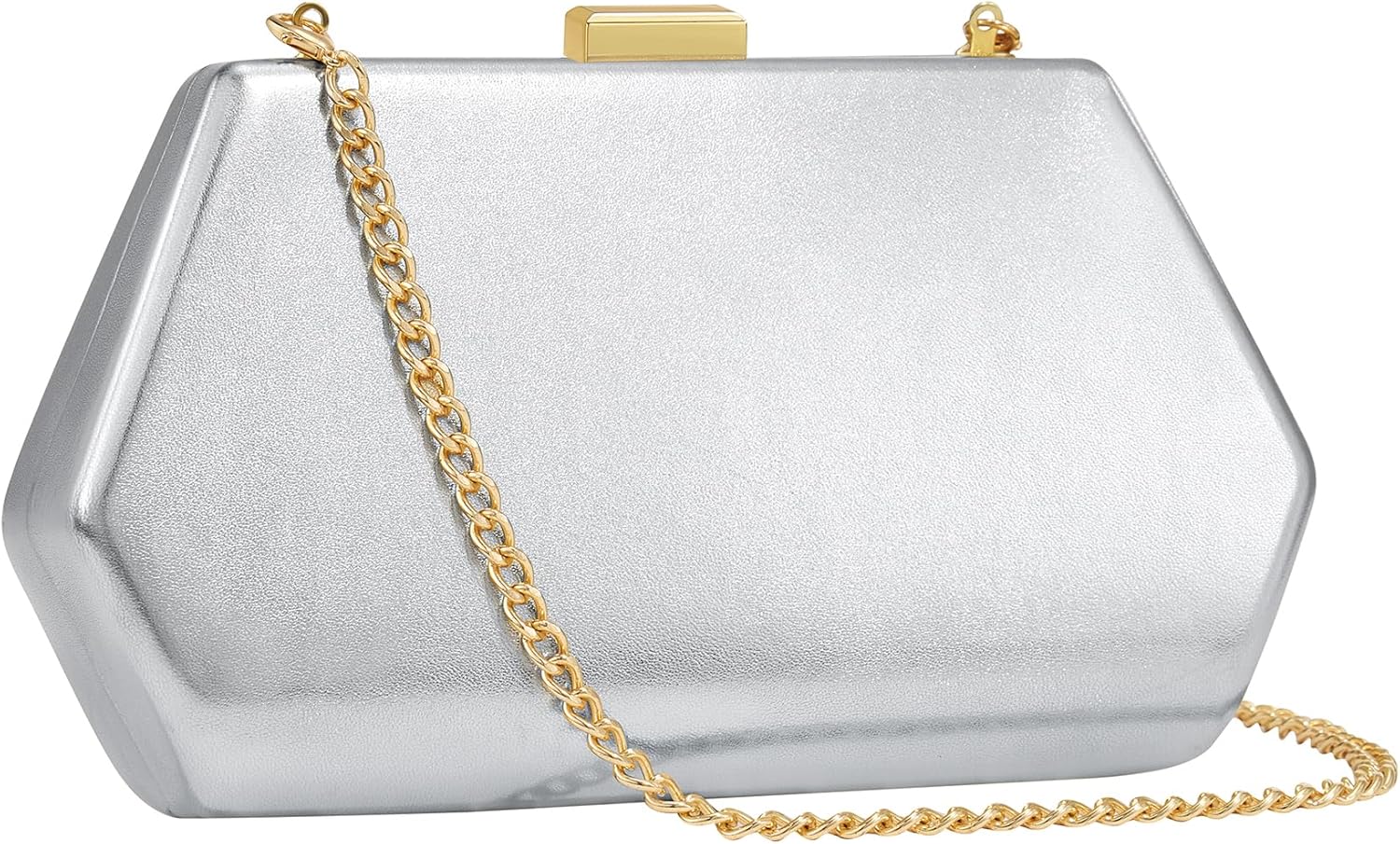 CHUNLI Evening Clutch Purses for Women Formal PU Leather Handbag with Chain Strap for Weddings, Proms, and Parties - Image 4