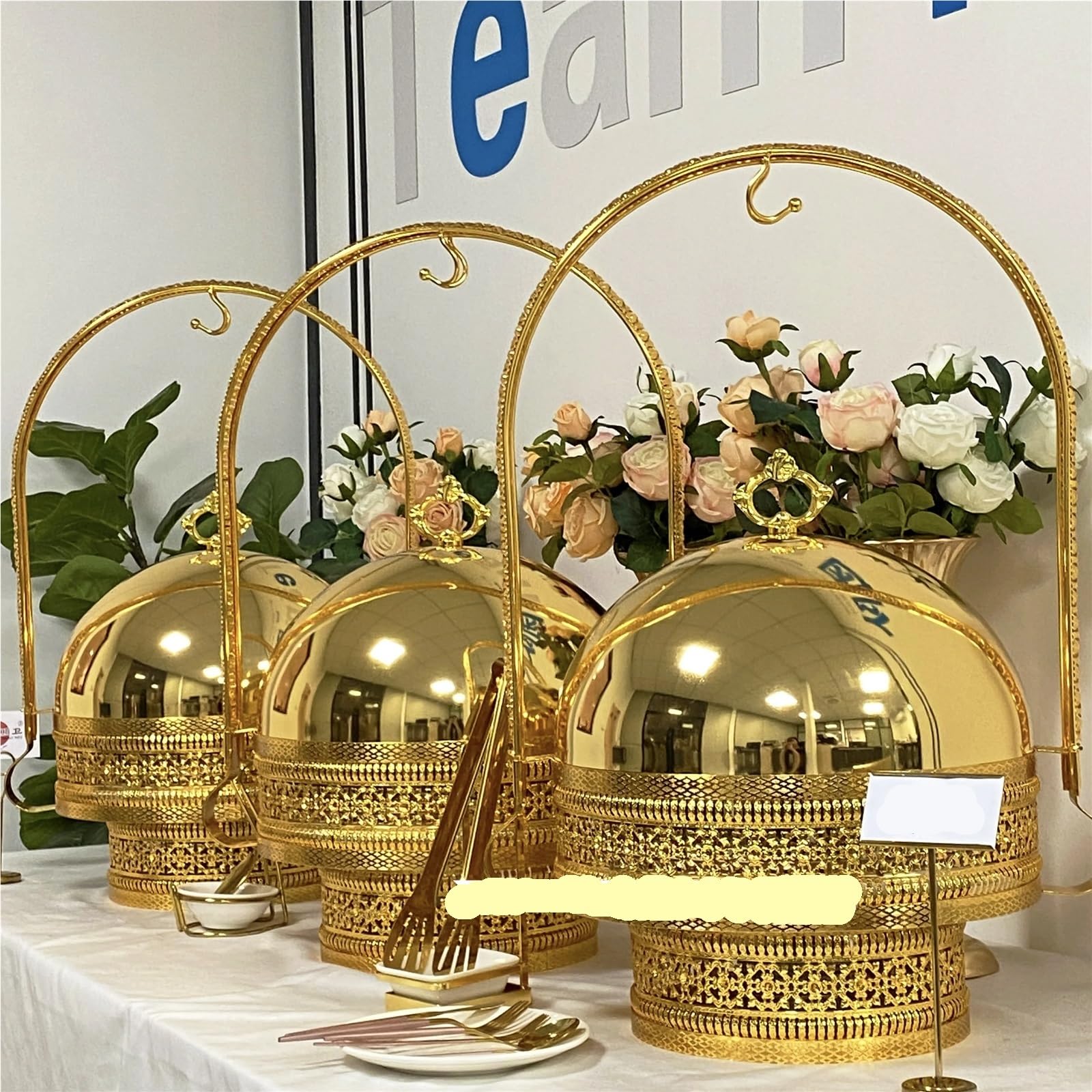 8L Chafing Plat Set Single Pot, plateau buffet chaud en acier inoxydable pour la restauration Party.Easy Clean Lid Garde Les Repas Chauds.Plats de service polyvalents pour les événements et l'utilisat