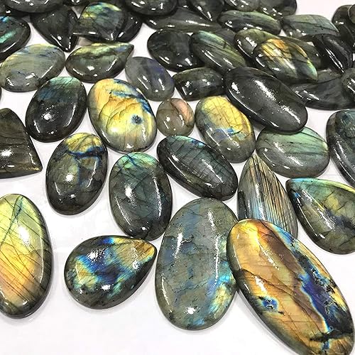 Vista 95 de 100 carats, 20+pcs, Natural Labradorite Gemstone Wholesale Lot, Briolette Cut, Jewelry Making Loose Gemstone, Polished Decor Specimen, DIY, Wire