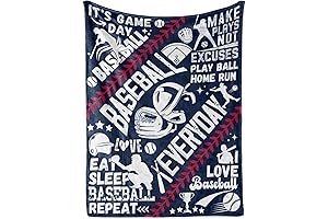 InnoBeta Baseball Blanket Throw for Boys Teens, ESPN MLB Licensed Sports Bedding Bday Gift