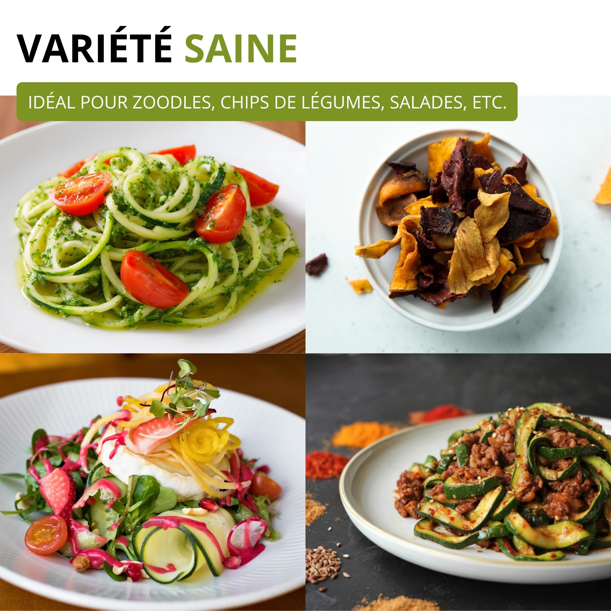 Westmark Mandoline en Spirale pour Nouilles de Légumes, Zoodles et Spirales de Légumes, 3 Lames, Lames Aiguisées en Acier Inoxydable, Spiromat, Gris/Blanc/Rouge, 11332260
