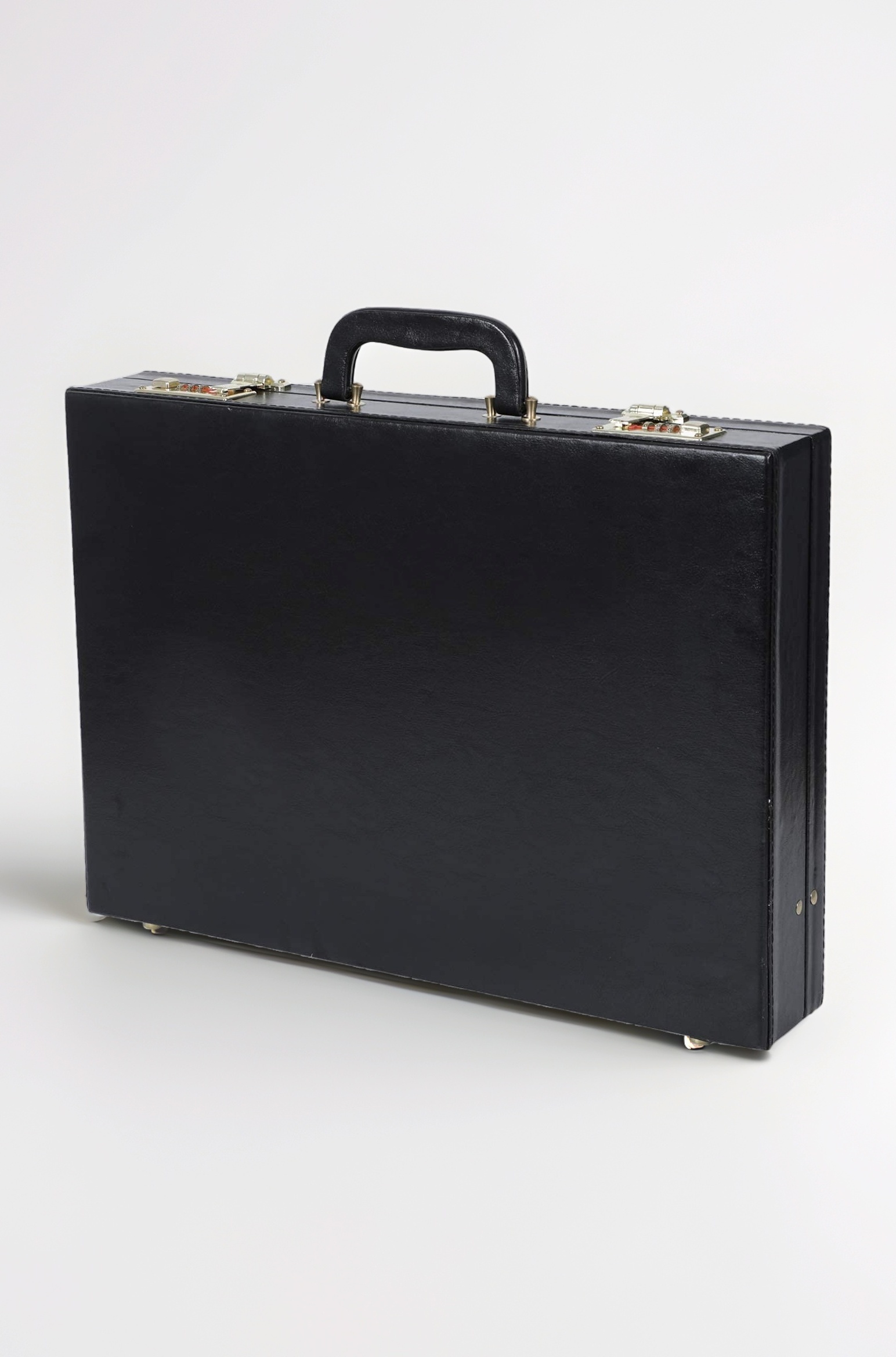 IRHA Black Faux leather Office Briefcase Bag/File Bag with Digit Combo Locking and Inner Mesh Pocket Medium Briefcase for Men (Black)