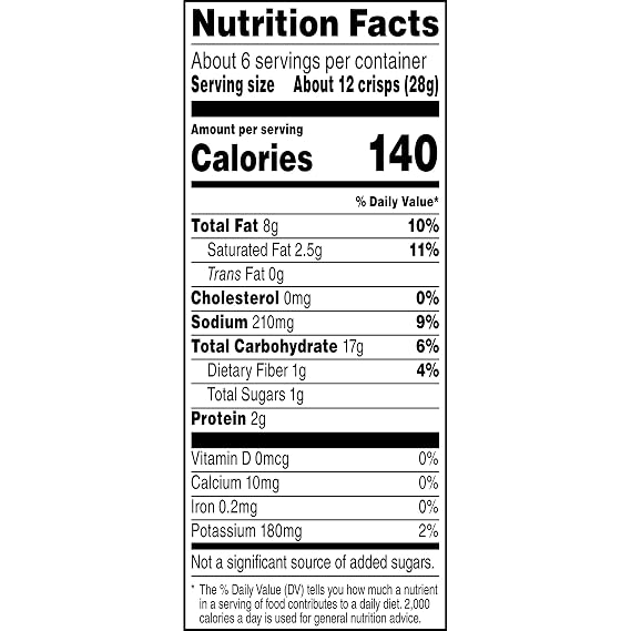 Lay's Stax Potato Crisps, Cheddar, 60.5 Ounce (Pack of 11)