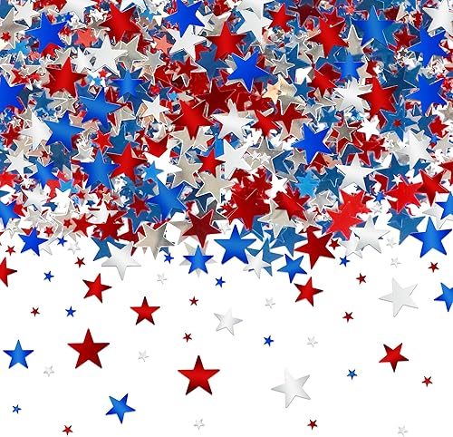 KatchOn Confeti de estrella del día de los veteranos, paquete de 0.59 onzas, confeti del día del trabajo, decoraciones del día del trabajo, confeti