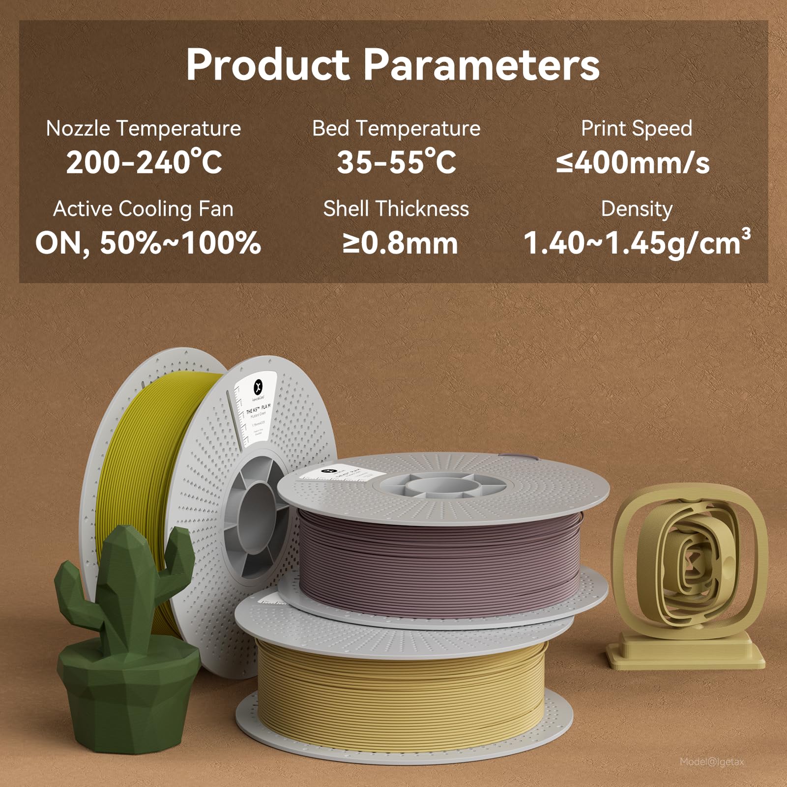 kexcelled PLA Mat Filament pour Imprimante 3D 1,75 mm +/- 0,03 mm, Texture de Couleur Mat, Convient à la Plupart des Imprimantes FDM, Bobine de 1 kg (2,2 lbs), Rouge Chelsea
