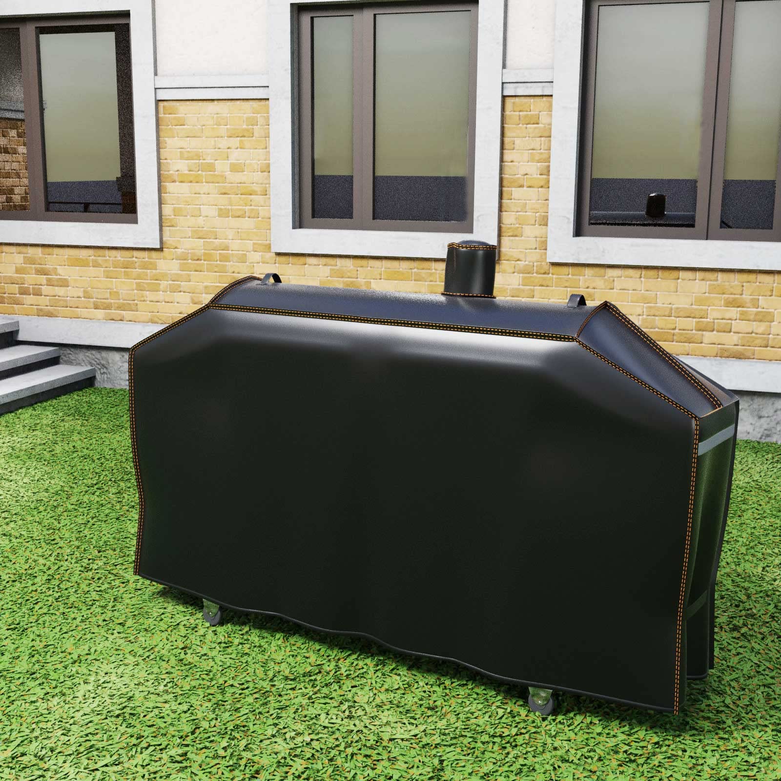 Universal-Grillabdeckung Aus Polyester – Wasserdicht, 58 Zoll, Für Pellet-, Gas- & Holzkohlegrills | Schützt DAMNISS 300/305/550 Serie