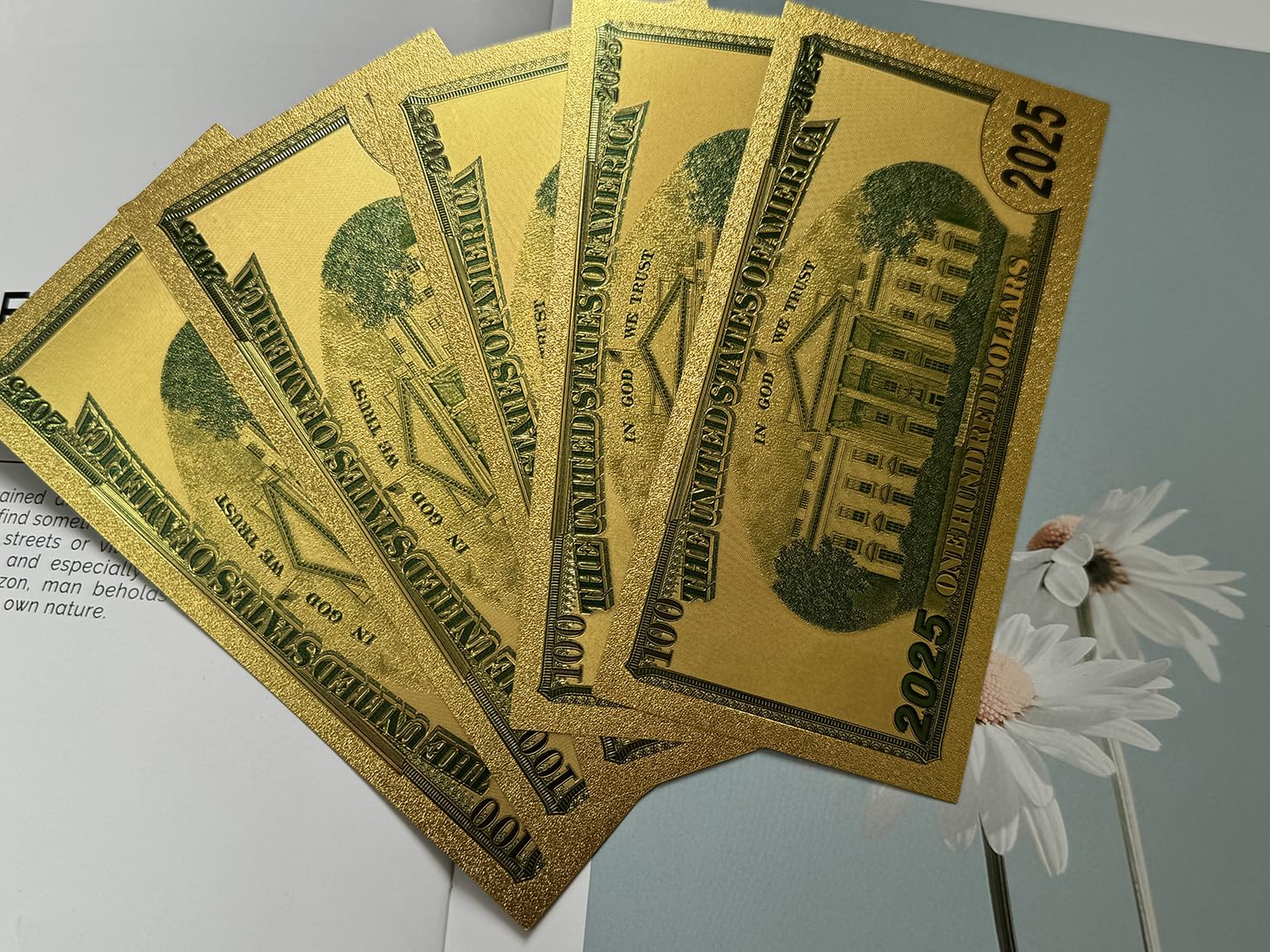 5 PCS Hundred Donald Trump Bitcoin Dollar Bills, $100 Collectible Banknotes  Colored Bill for Bookmark, Bill Note for Decoration ($100 (Set of 5)) :  Amazon.sg: Office Products