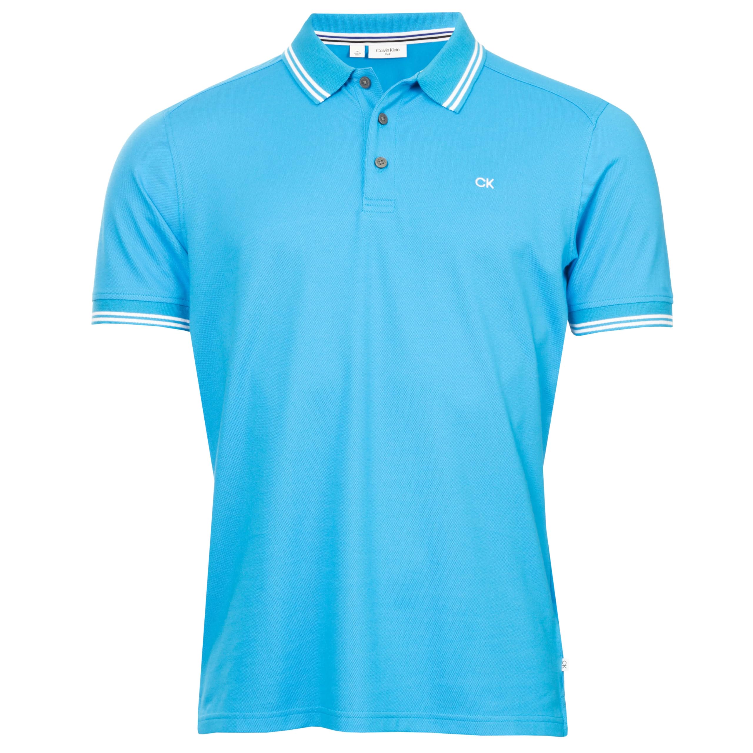 Calvin Klein Men's Blue Campus Tipped Lightweight Polo Shirt - Xxl