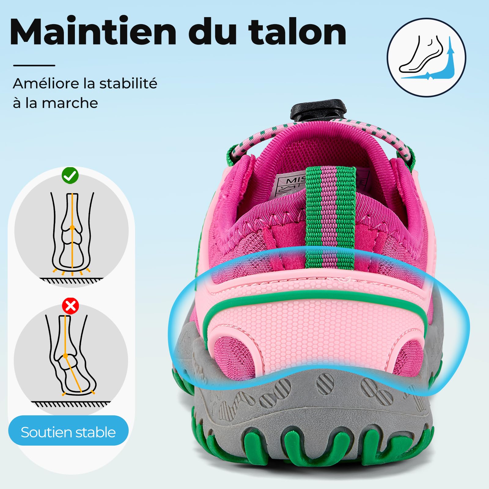 Mishansha Baskets Enfant Antidérapantes, Chaussures de Sport Outdoor Légères et Respirantes pour Randonnée Légère Tailles 24-38
