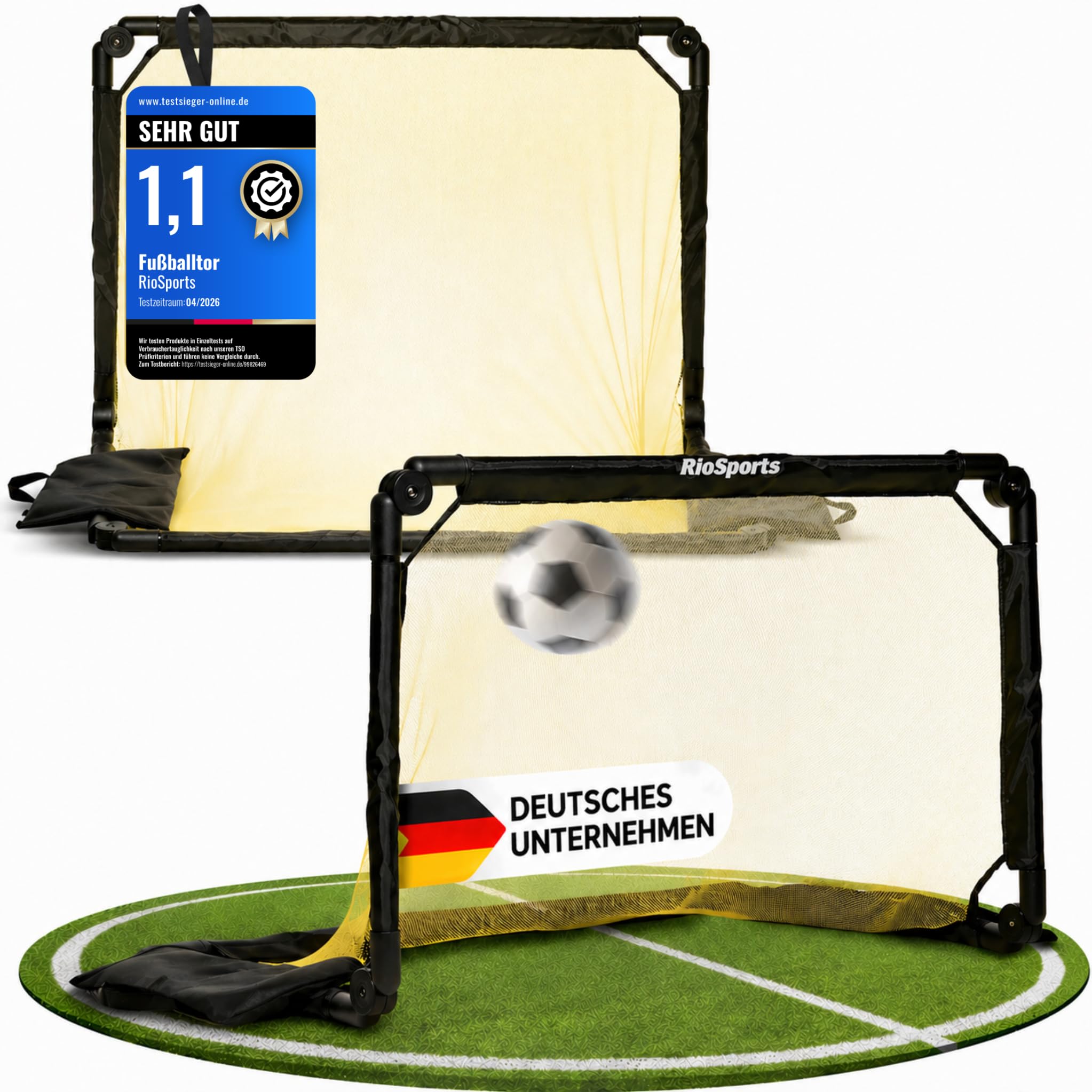 Fussballtore für Garten Kinder – Set mit Weight System – Fußballtor Kinder inkl. Heringe und Tragetasche zum Transportieren – Tore Fußball Outdoor