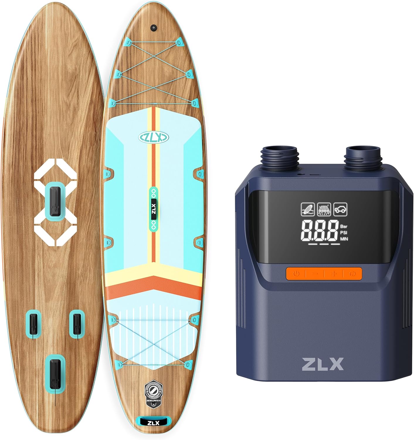 ZLX 11'6×35" Inflatable Stand Up Paddle Board with 50PSI Electric Paddle Board Pump