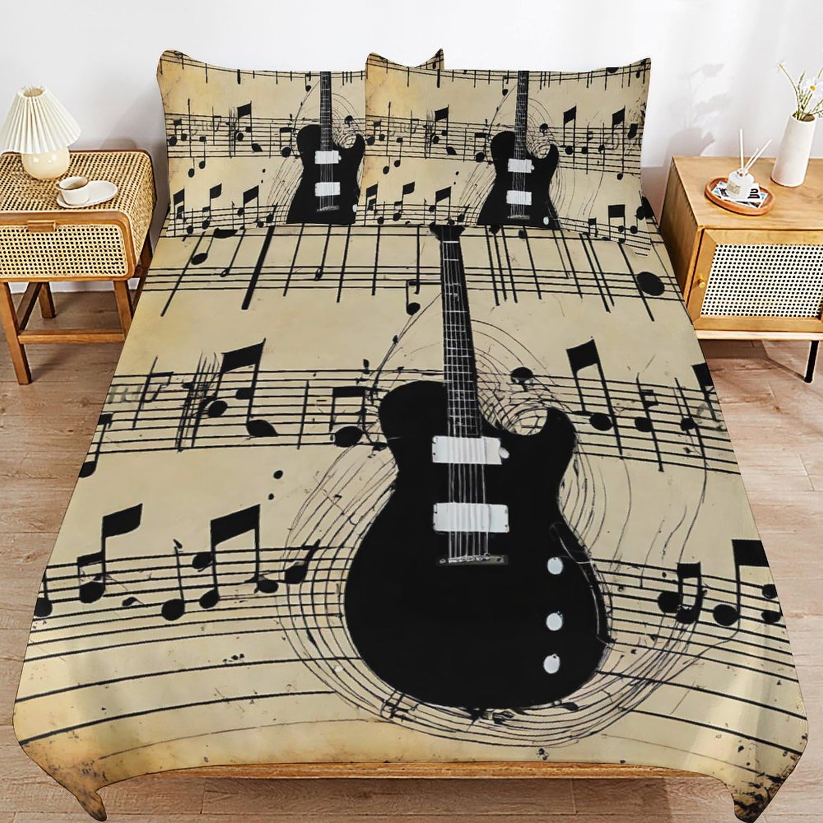 Housse de couette guitare électrique 135x200 : le cadeau idéal pour musicien