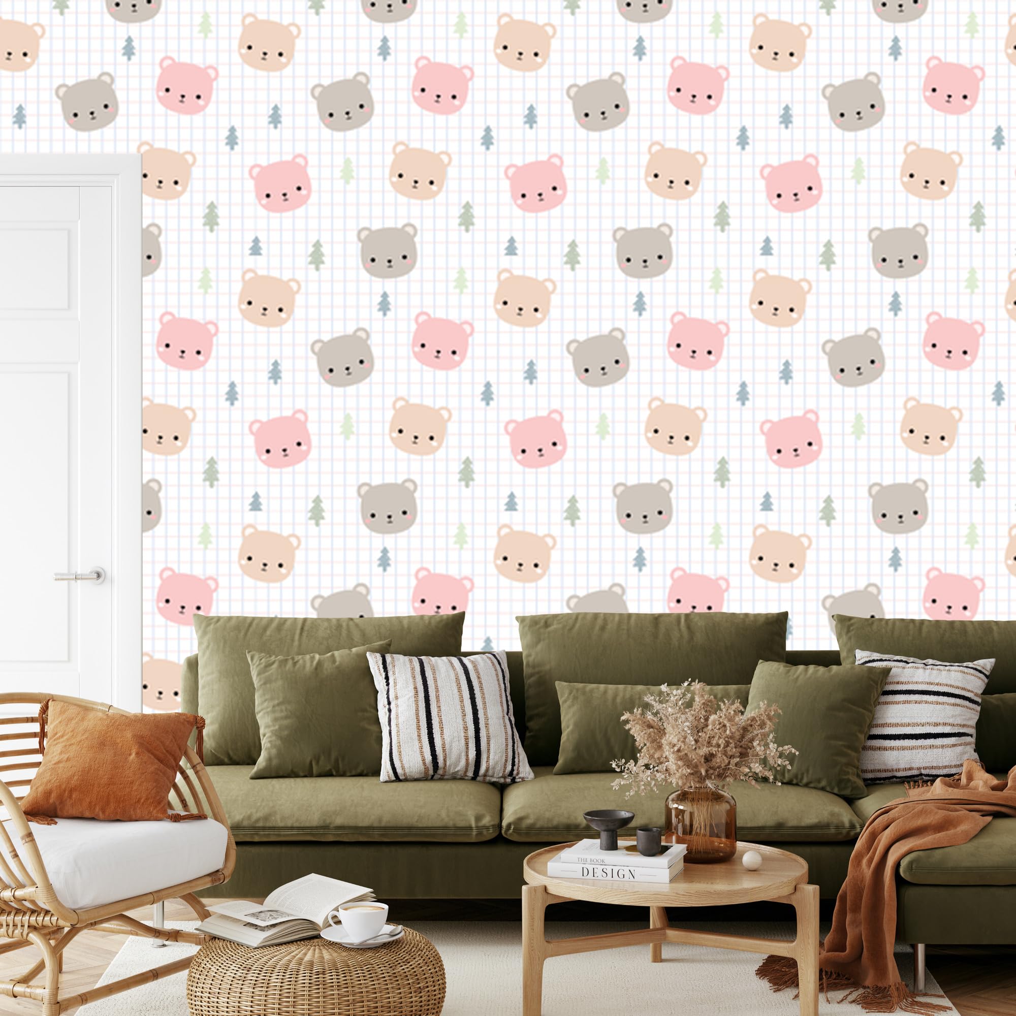 Vliestapete Teddybären im Hintergrund 50 x 1000 cm