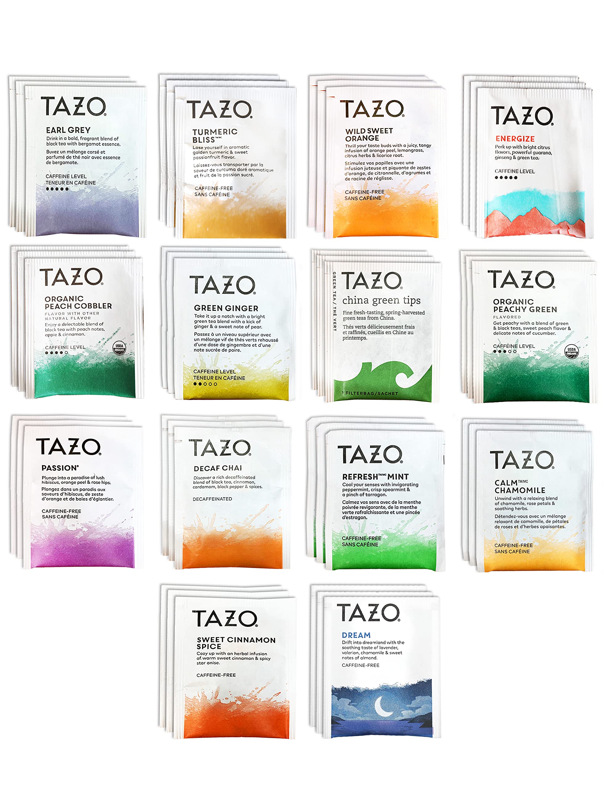 Buy Tazo Tea Bags Sampler Assortment Variety Pack Gift Box ( 42 Count