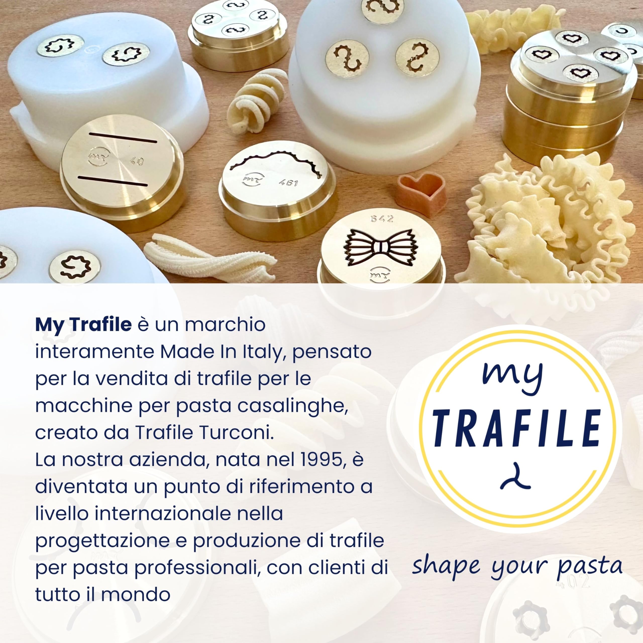My Trafile - Trafila Linea Pro N°79 Rigatoni in POM con inserti professionali compatibile con Philips Pasta Maker Avance/7000 series