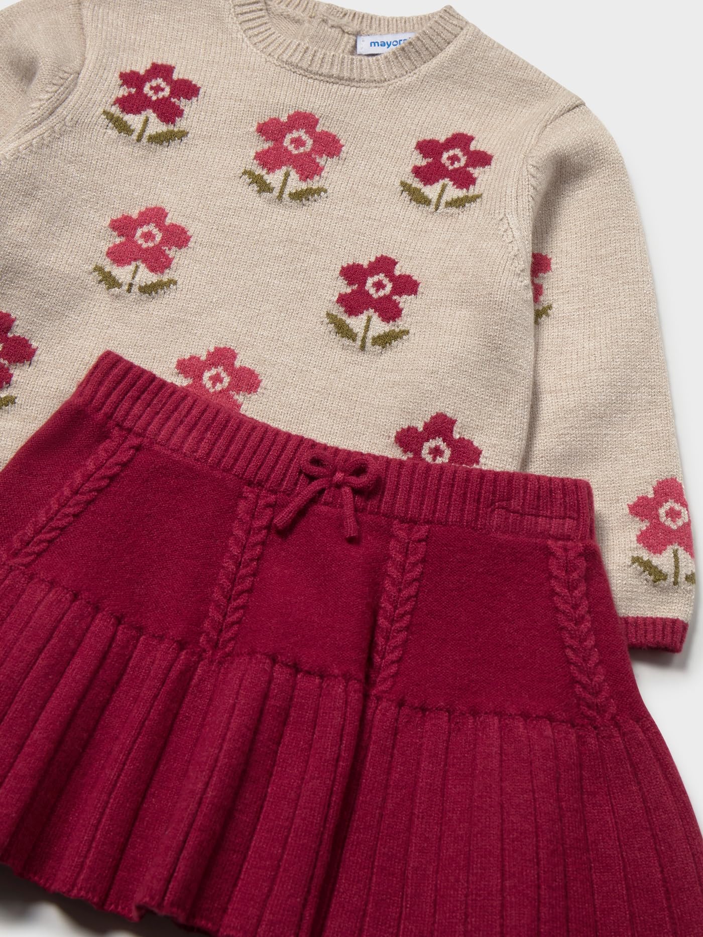 Mayoral Compl. Gonna Tricot per Bimba Lampone