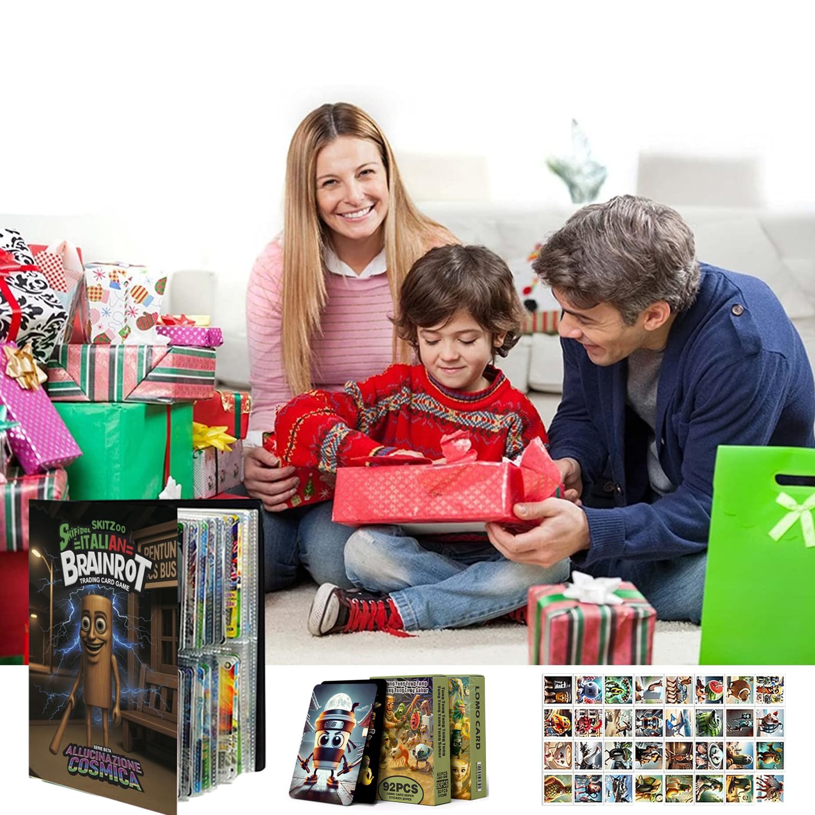 Lot De 60 Cartes à Collectionner Italiennes – 60 Cartes Uniques + 32 Autocollants – Jeu Stratégique Pour Enfants Et Ados