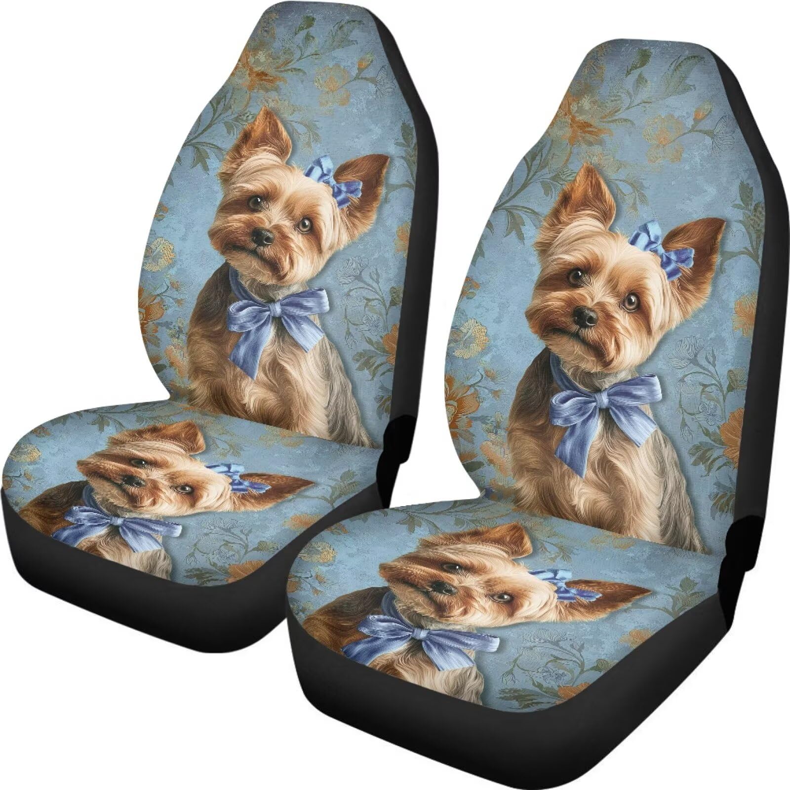 Housse de sieges auto avant universelle 52x138cm et couvre siege auto Yorkshire Bow pour SUV - 2