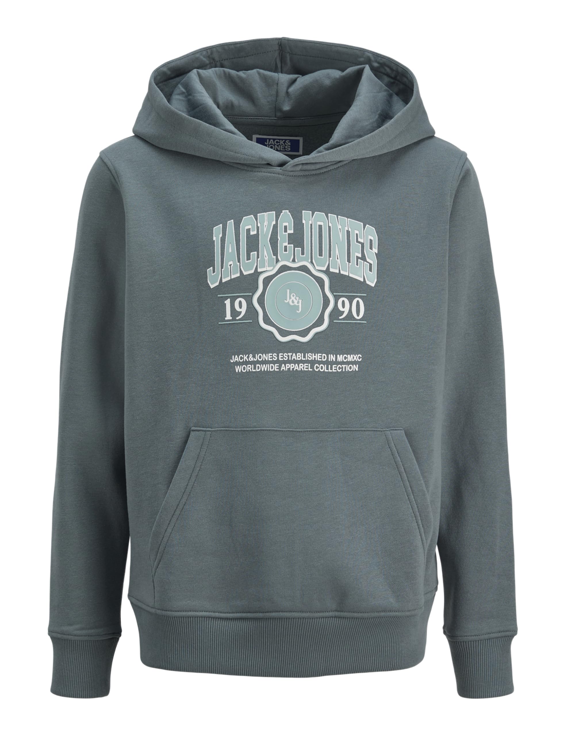 JACK & JONES Men's Jjmako Sweat Hood Jnr, stormy weather, 152