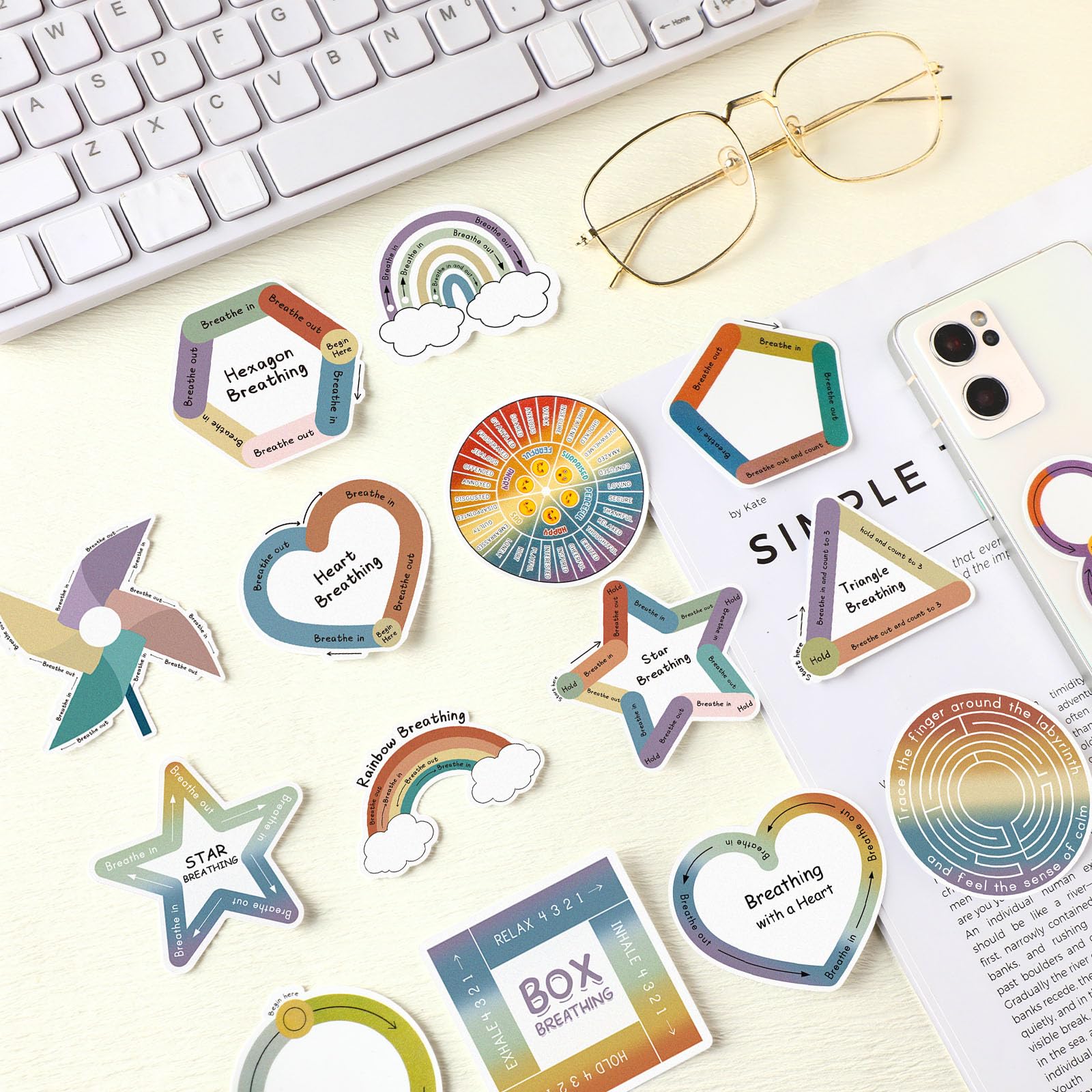 Texture Fidget Sticker Snapklik.com : Crtiin 100 Pcs Sensory Strips Anxiety Calm Mindfulness ...