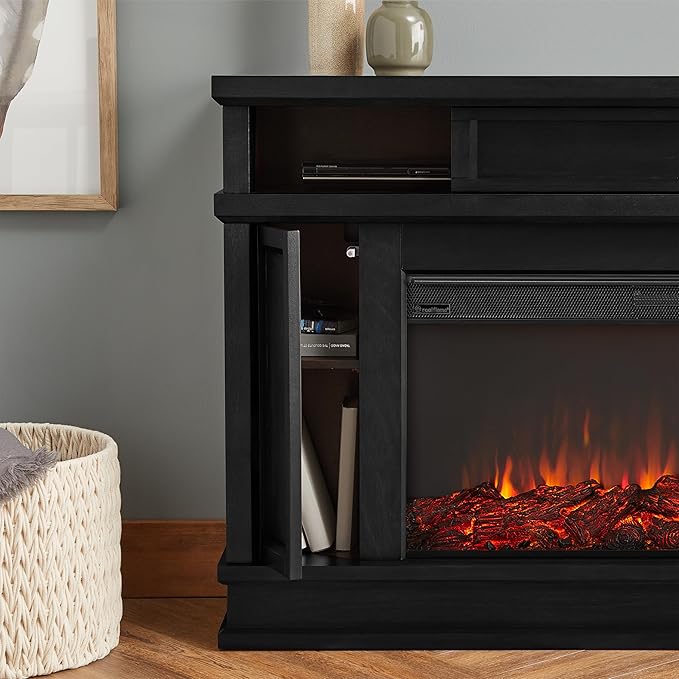 Real Flame Chimenea Eléctrica Torrey 60" Mueble TV Negro miniatura 6