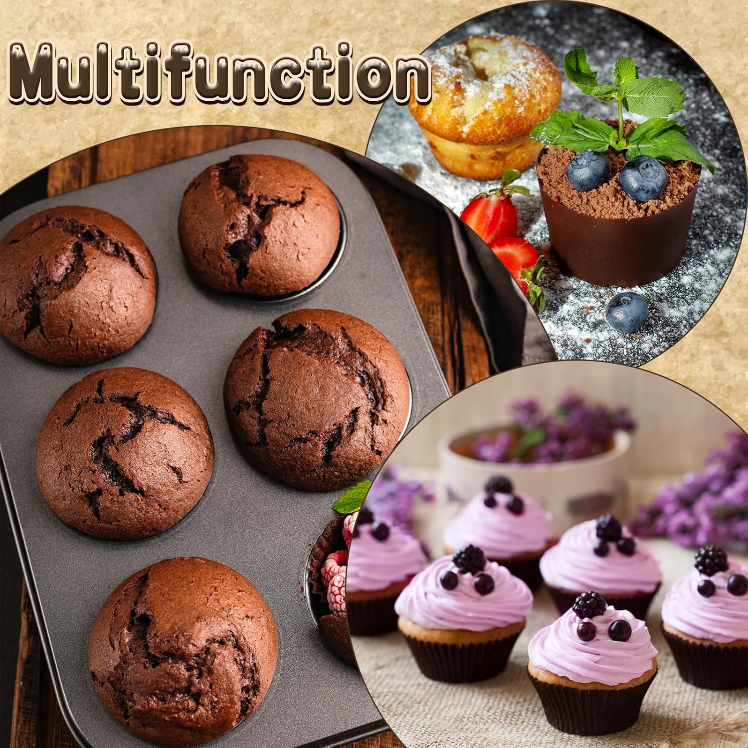 Gejoy 300 Pcs Tulip Cupcake Liners Lotus Muffin Paper Baking Cups, Delicate