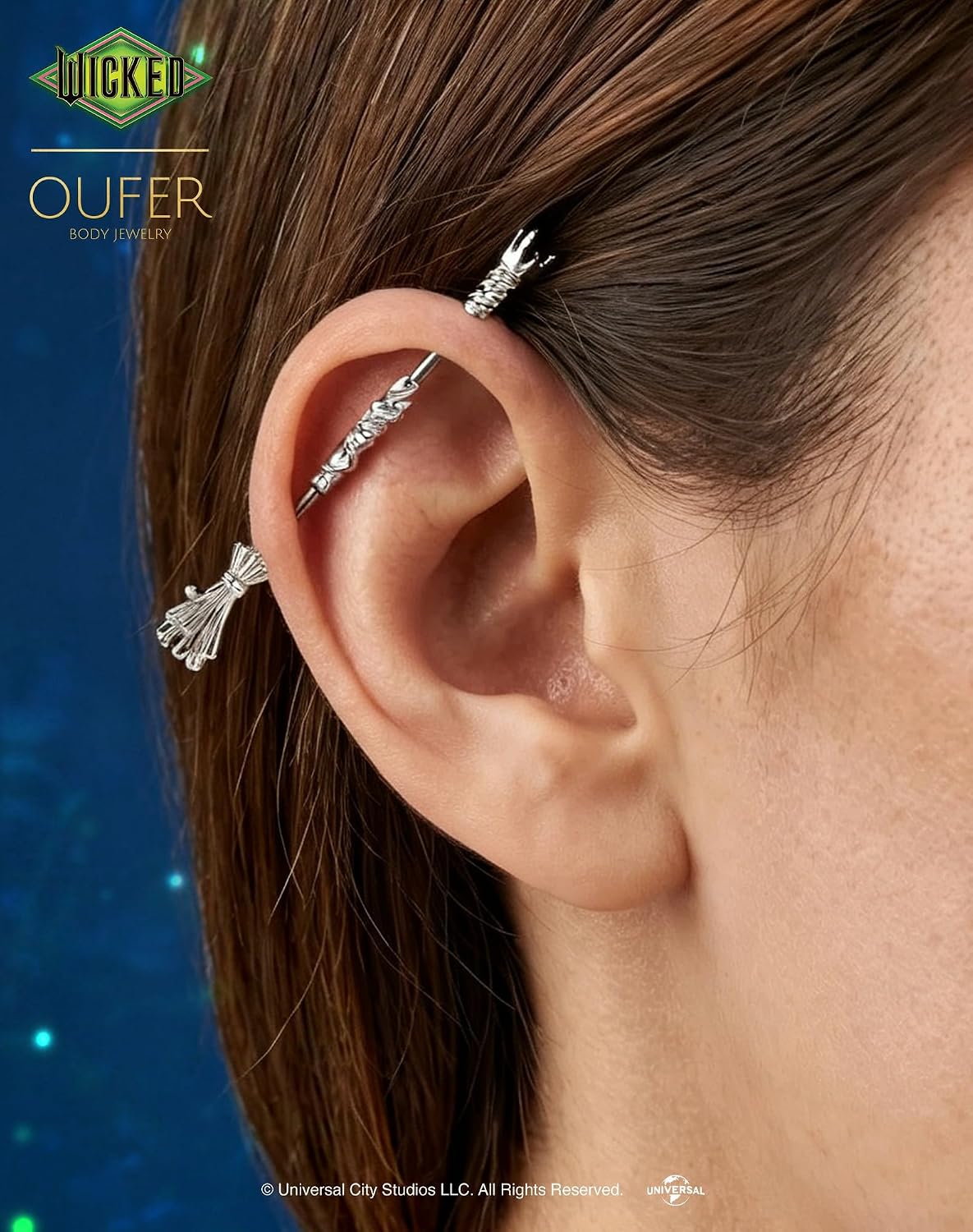 OUFER | WICKED Officially Licensed 14g Industrial Piercing Jewelry