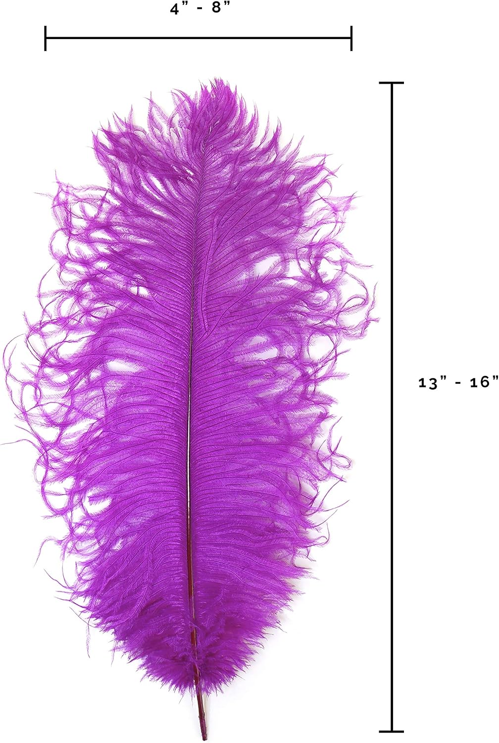 ZUCKER Ostrich Feathers for Centerpieces- Wedding Decorations- Feathers for Crafts, 12 Pieces, 13-16 inch, Very Berry