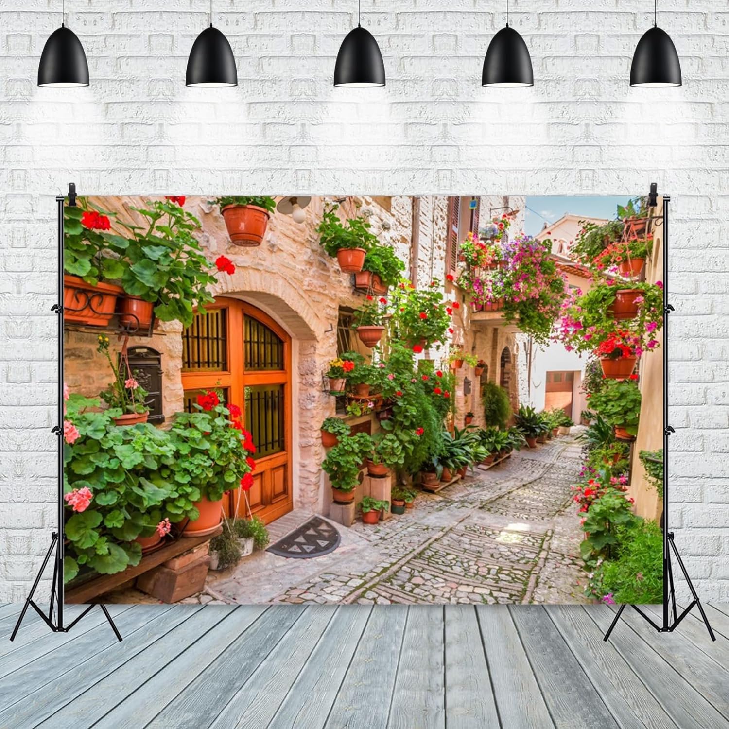 Amazon.com: Leowefowa 20x10ft Vinyl Italy Backdrop Italy Town Street ...