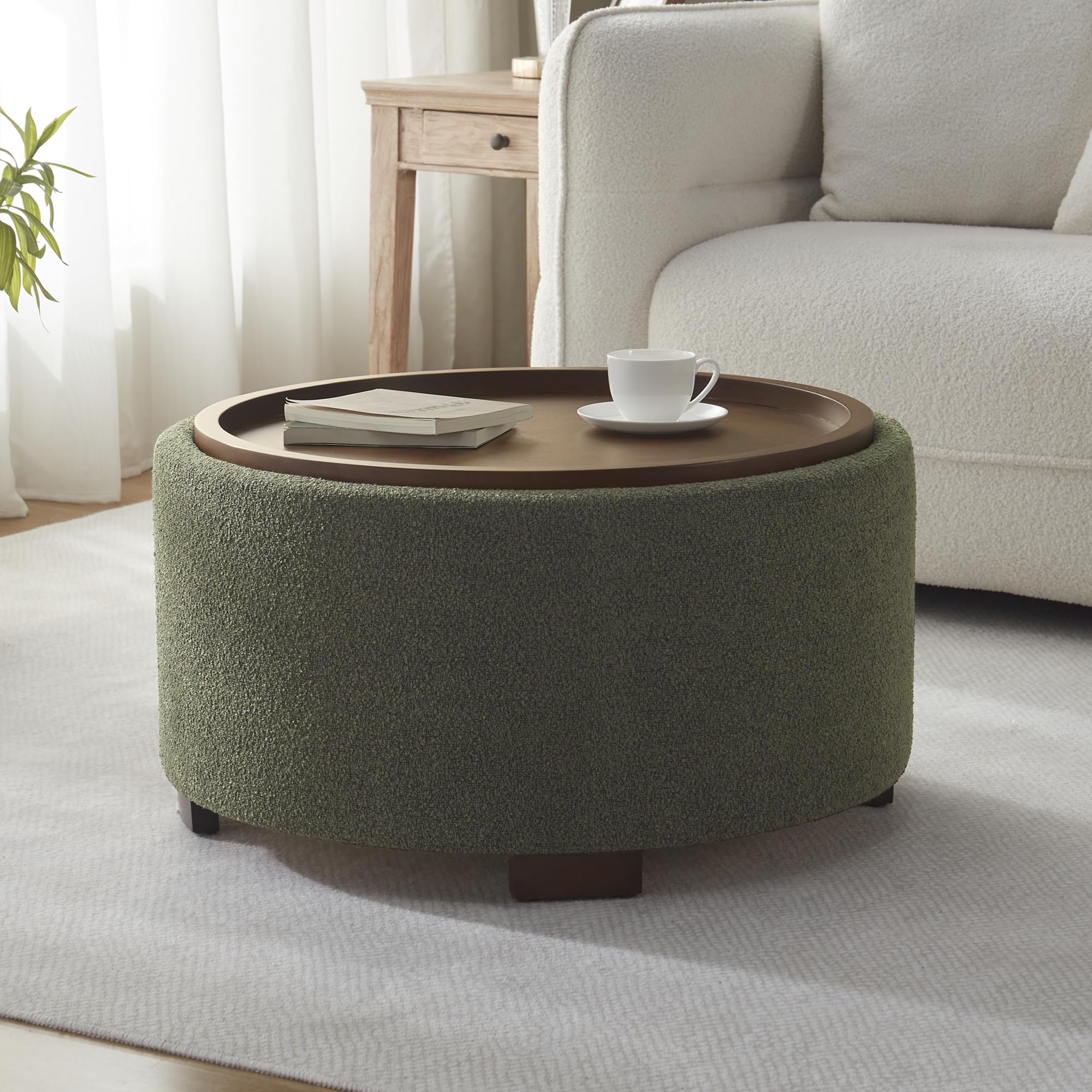 Zihanhome Boucle Ottoman