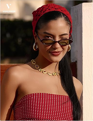 Miniatura 2 de VANLINKER Gafas de sol polarizadas retro ovaladas para mujer, pequeñas, elegantes, estilo vintage de los años 90, a la moda, delgadas, estrechas,