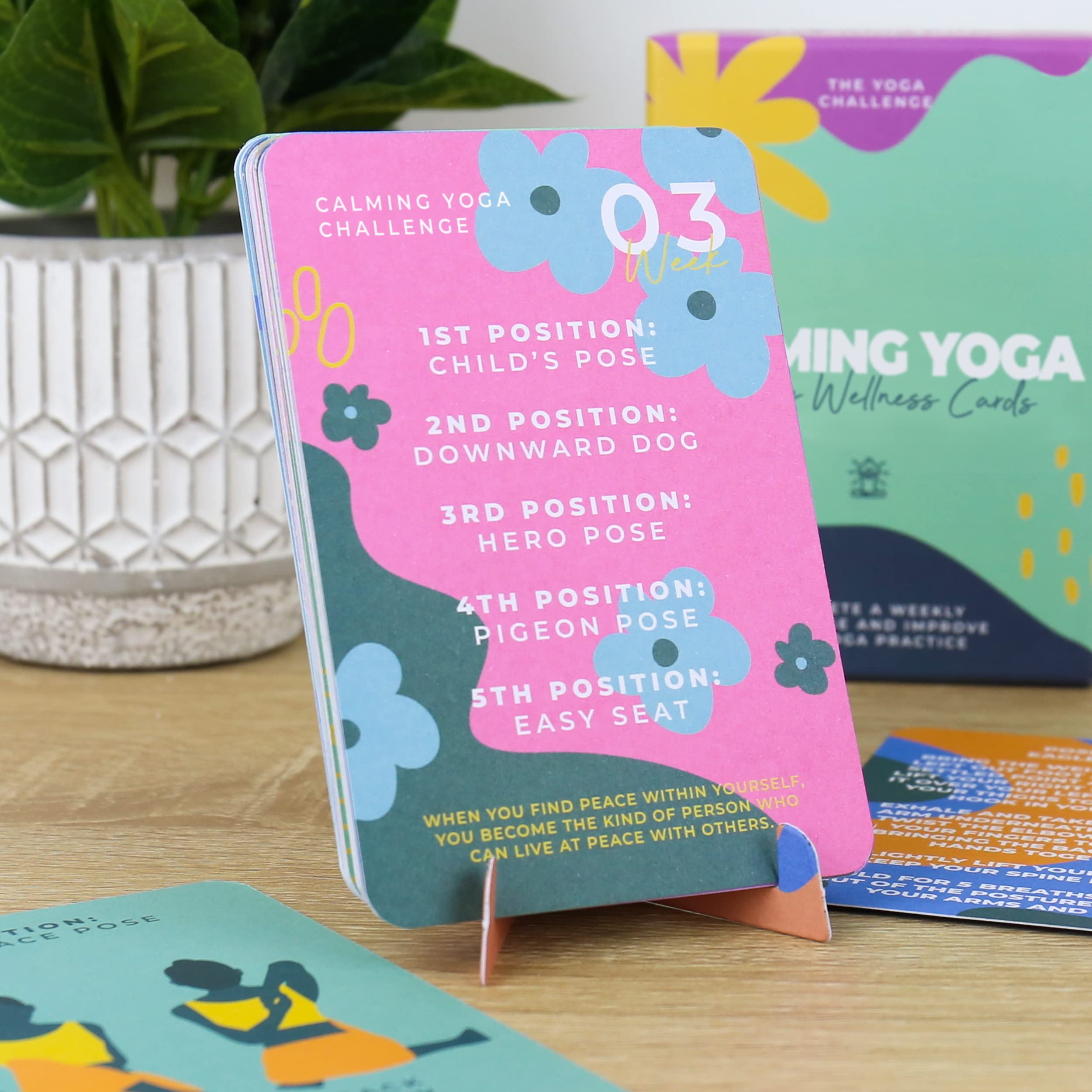 Gift Republic Weekly Wellness Cards - Yoga, Multi Coloured