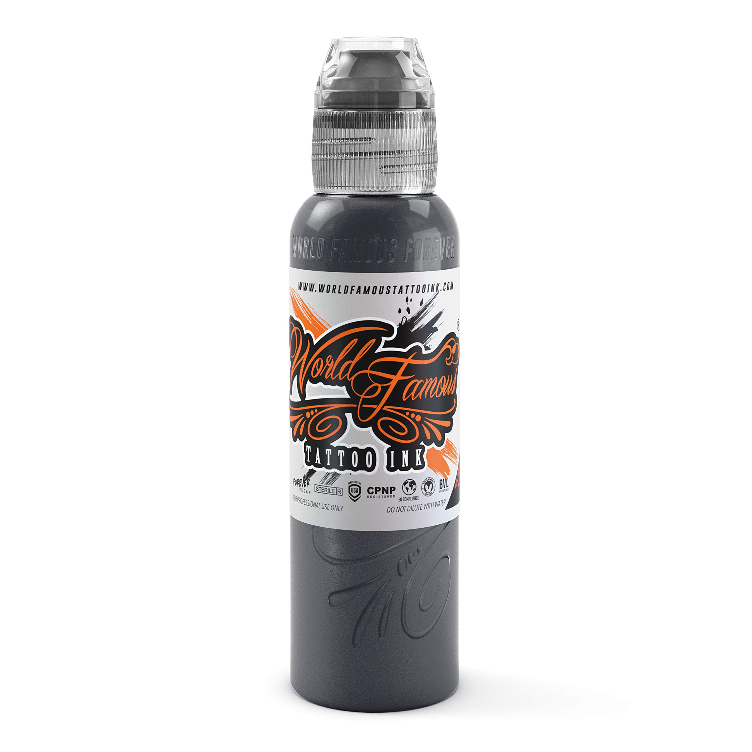 World Famous Grey Tattoo Ink, Vegan and Professional Ink, Made in USA, Stonehenge Grey, 118.29 ml