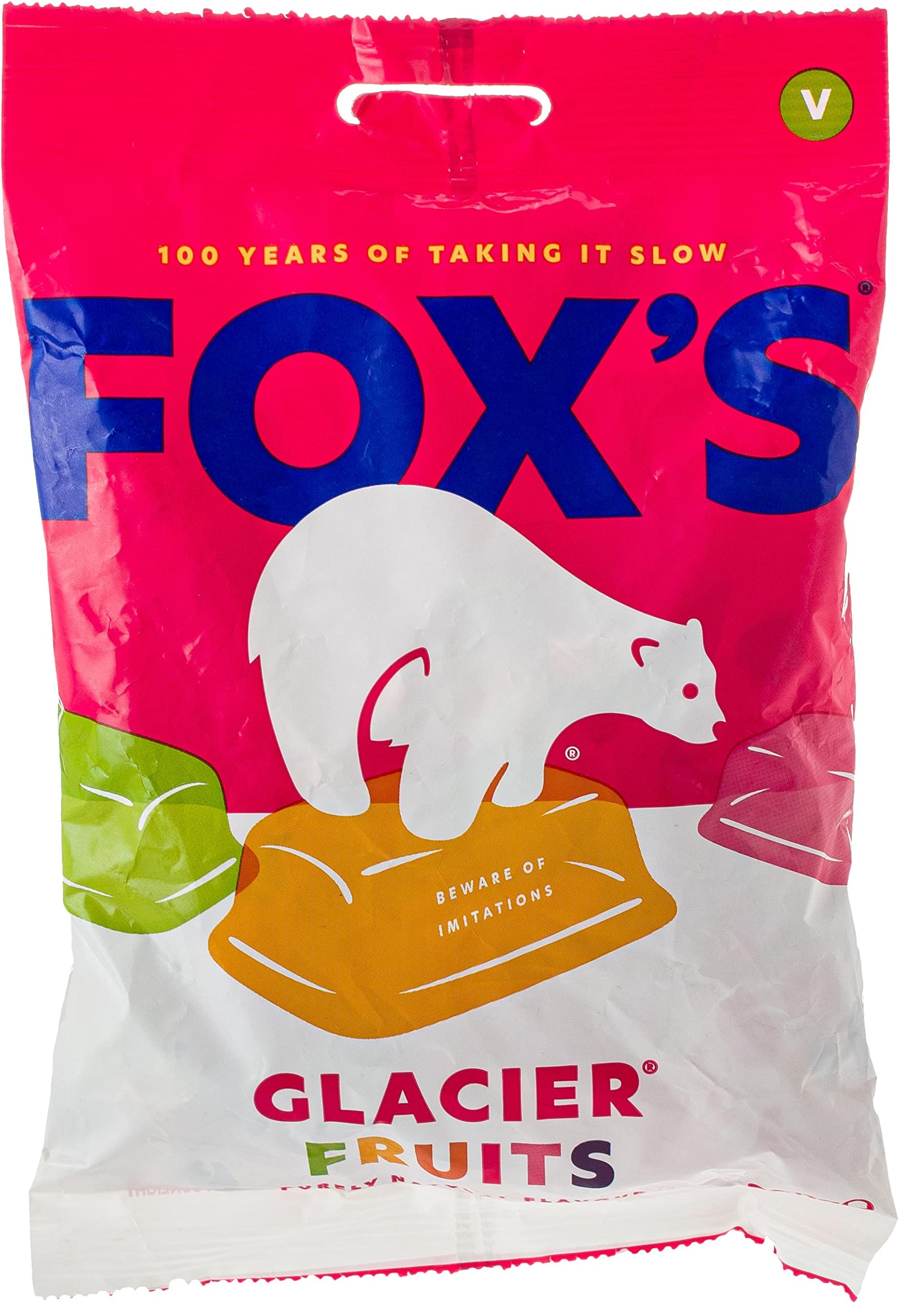 Glacier Fruit Assorted Flavor Boiled Sweets with no Artificial Colors, 1 x 200g Bag