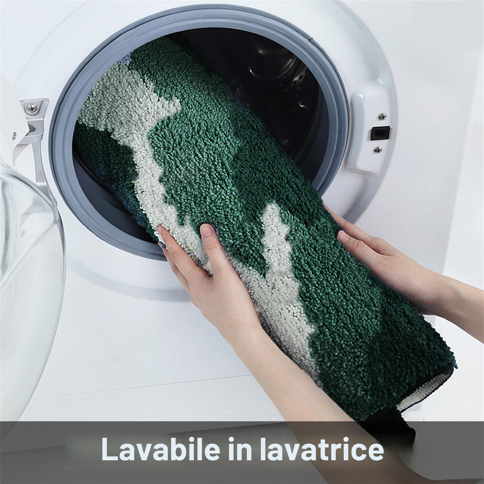 110×144cm Monstera tappeto bagno antiscivolo,ultra morbido,lavabile,per bambini,a forma di foglie,per bambini, per camera da letto, soggiorno,verde