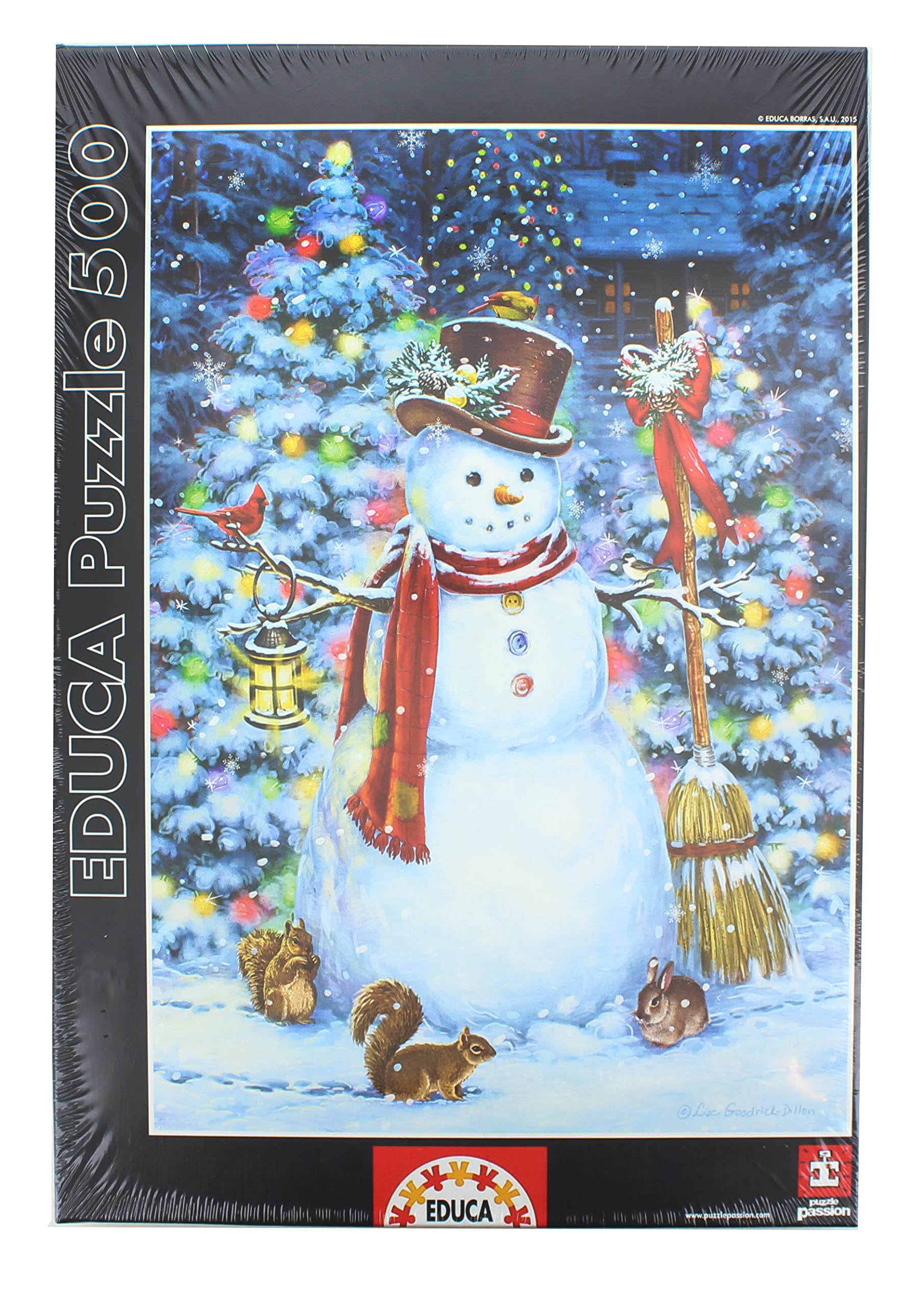 Educa Puzzle, pupazzo di neve (500 pezzi)