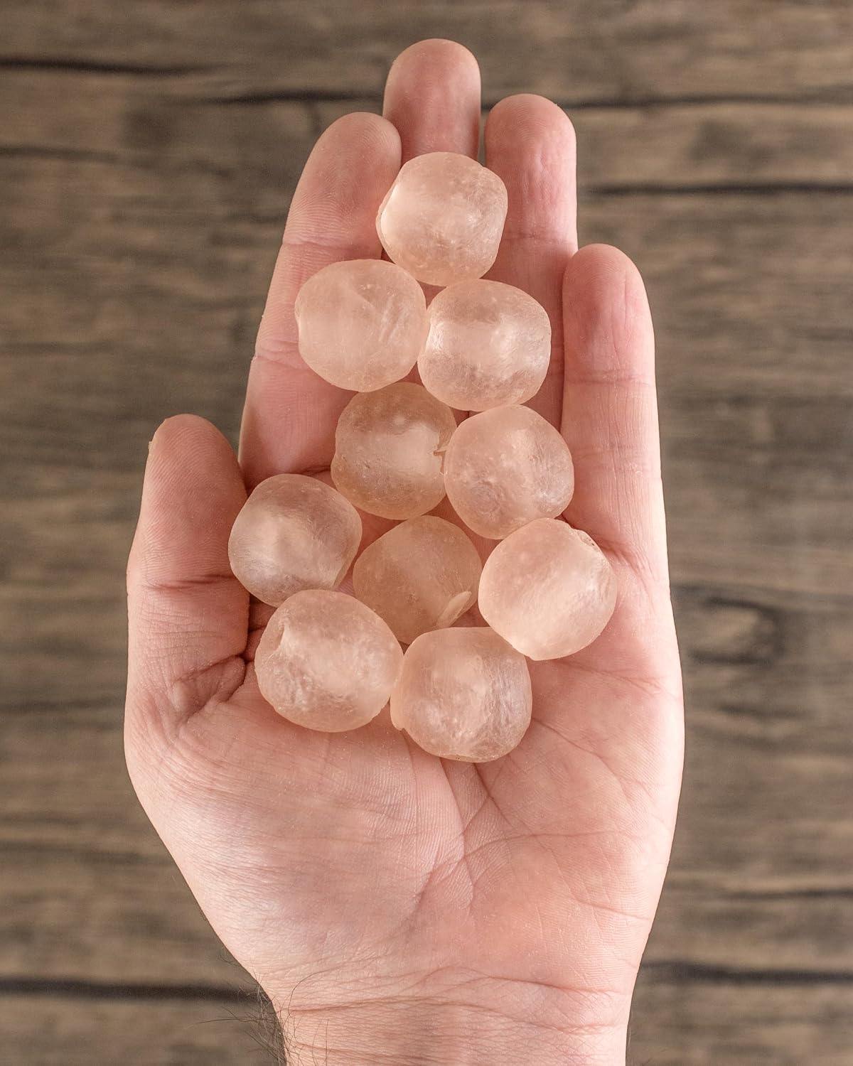 Jumbo Recycled Glass Beads, 21–25mm – African Sea Glass for Wall Hangings, Coffee Table Decor, Shelf Styling, and Home Accents – (Pink) – The Bead Chest image 5