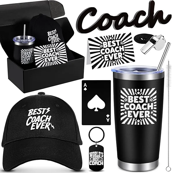 VAIPI Coach Gifts for Men Women 20 oz Best Coach Ever Tumbler Gifts Thank You Gift for Coaches Christmas Birthday Appreciation Gift Basket for Football Basketball Softball Baseball Coaches