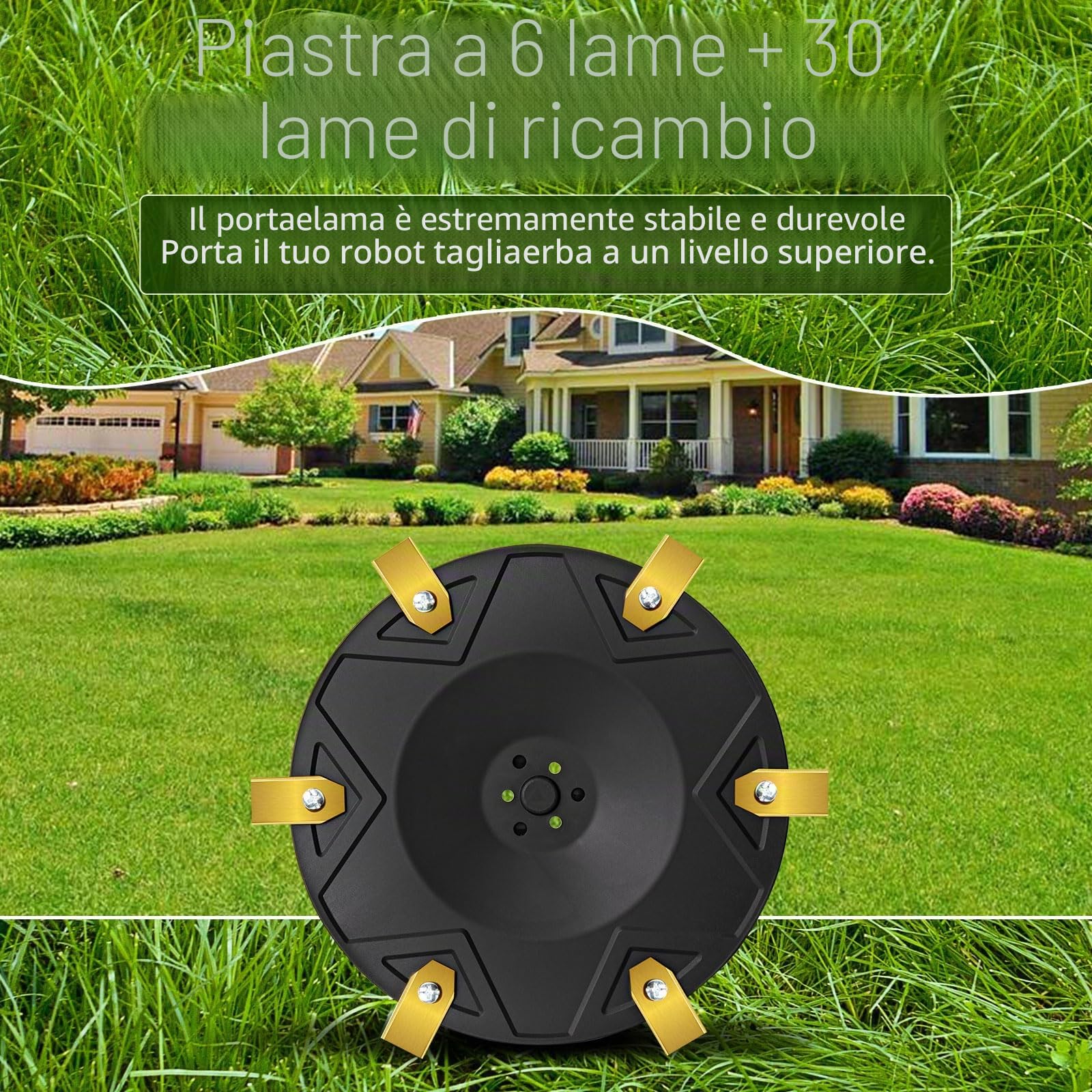 Disco di Taglio + 30 Lame, Compatibile con DREAME A1 A1 PRO A2 | compatibile con MOVA 600 600 KIT 1000 piastra con lame