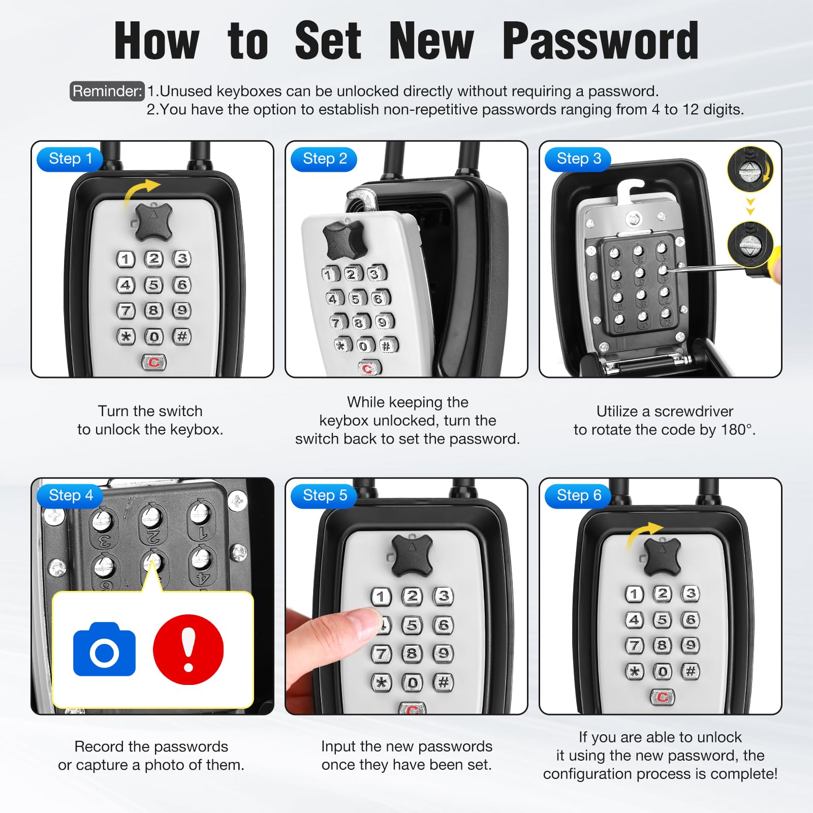 Schlüsseltresor Mit Zahlencode - Wasserdichter Schlüsselkasten Für Außenbereich