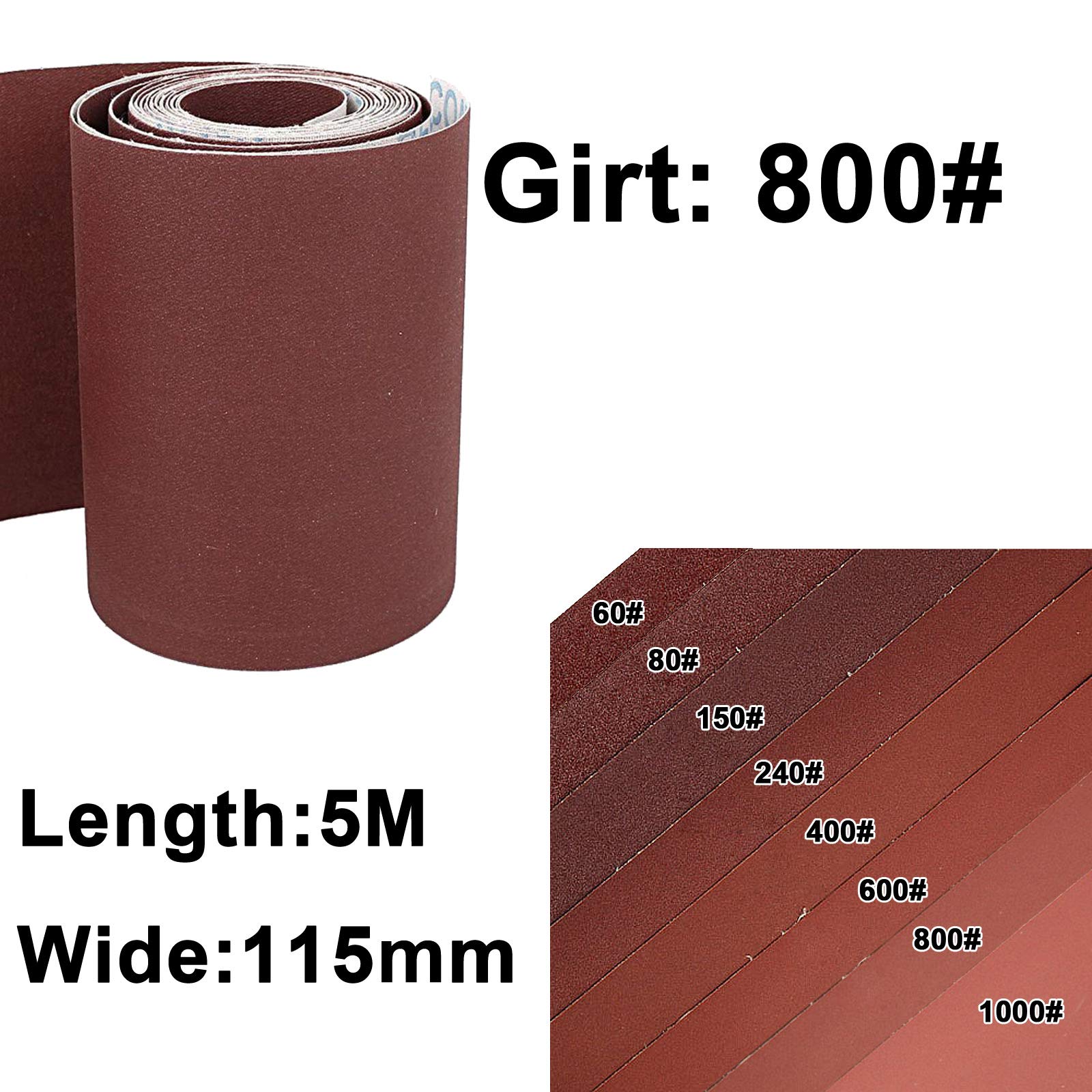 Rouleau De Papier Abrasif 5 M X 115 Mm - Abrasif Oxyde D'aluminium, Pour Bois Et Métal